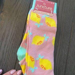 Lemon Themed Socks NWT